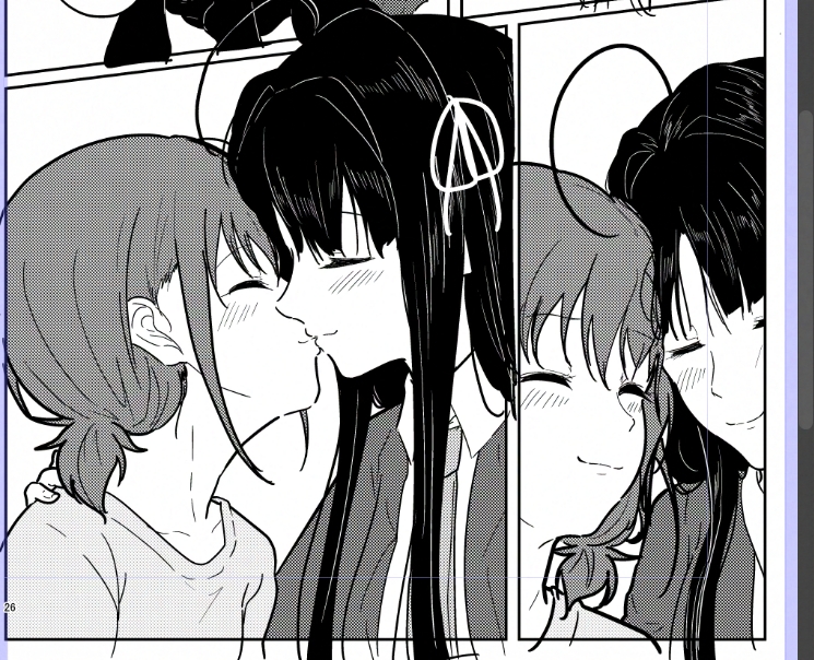 ももになすばYuriKiss…💙❤️💚 