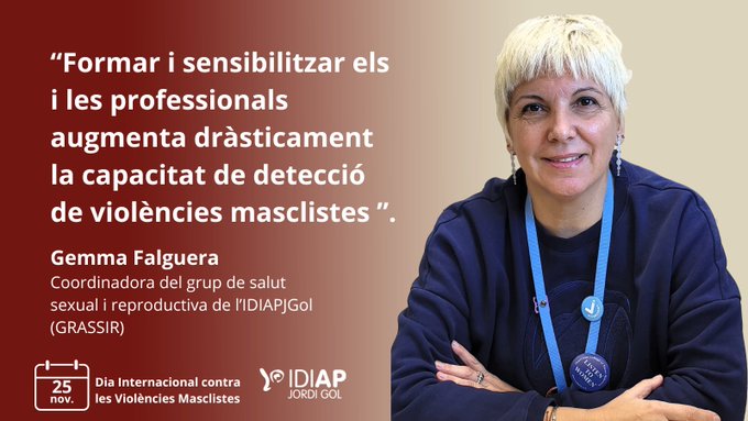 La detecció de casos de violència masclista passa del 3% al 42% als CAP de l'<a href="/apicsmetronord/">Atenció Primària Metropolitana Nord</a>

L’augment ha estat possible gràcies a un programa de formació impulsat pel Grup de recerca en salut sexual i reproductiva (GRASSIR) de l’#IDIAPJGol 

#25Novembre2024
