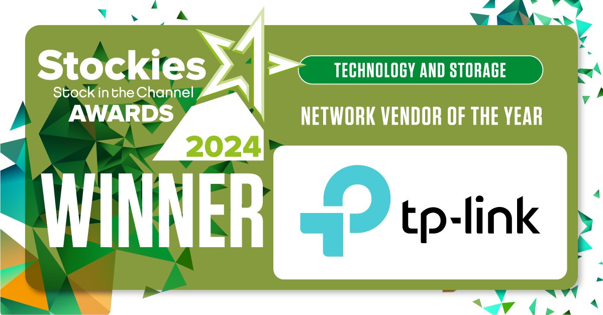 TPLINKUK's tweet image. We have been awarded 'Network Vendor of the Year' at this year's 'Stockies' Stock in the Channel Awards 2024. 🎉 

Congratulations to the team on this fantastic achievement which is testament to their hard work and dedication. 👏 

#Stockies #SITC #NetworkVendorOfTheYear