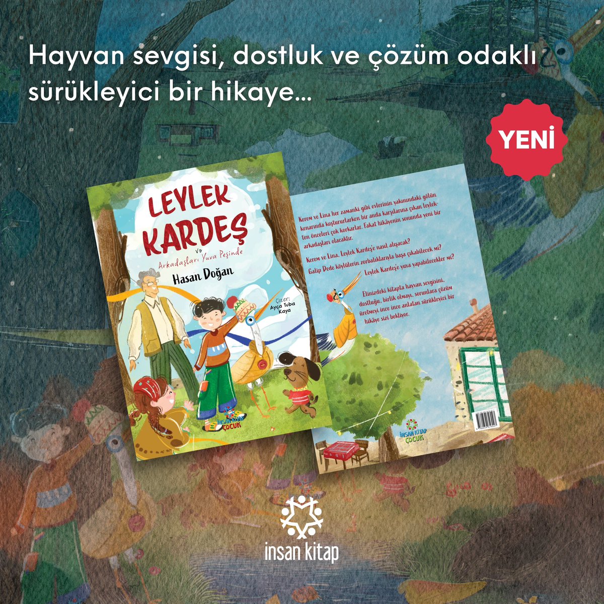 yeni kitap
Leylek Kardeş, Hasan Doğan 

Bu kitapta hayvan sevgisini, dostluğu, birlik olmayı, sorunlara çözüm üretmeyi ince ince anlatan sürükleyici bir hikâye sizi bekliyor.

#ÇocukKitabı
#İnsanKitapÇocuk