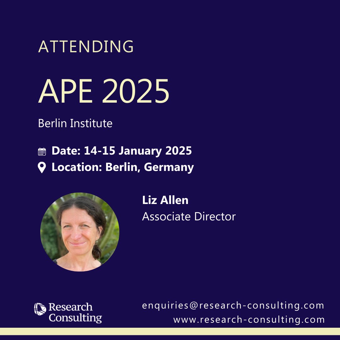 Research Consulting (@rschconsulting) on Twitter photo Our colleague Liz Allen will be attending the <a href="/BISP_Berlin/">Berlin Institute for Scholarly Publishing (BISP)</a> APE 2025 conference next week. Whether you're attending or not, feel free to connect with Liz or our other colleagues. #APE2025 #scholcomm Our colleague Liz Allen will be attending the <a href="/BISP_Berlin/">Berlin Institute for Scholarly Publishing (BISP)</a> APE 2025 conference next week. Whether you're attending or not, feel free to connect with Liz or our other colleagues. #APE2025 #scholcomm