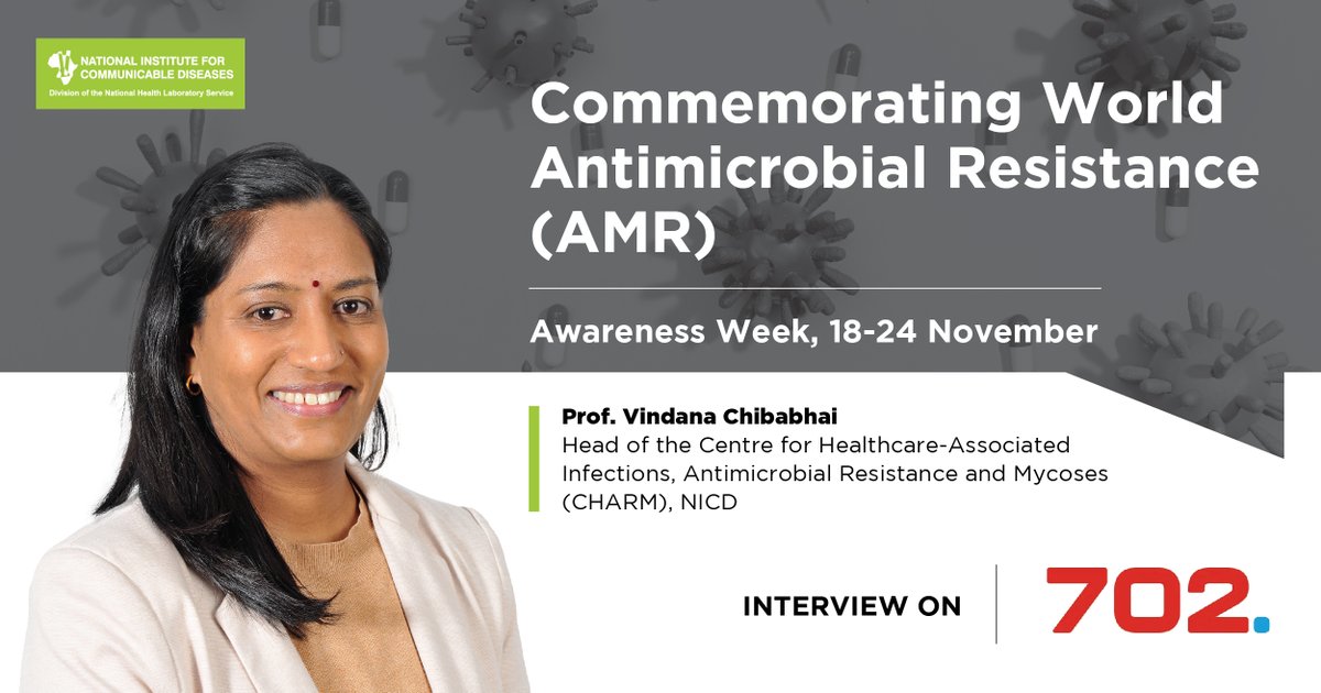 Did you miss the expert-led discussion on antimicrobial resistance with Prof. Vindana Chibabhai on Radio702 this past Sunday? Don’t worry! You can now catch up on this insightful conversation, which was aired in commemoration of World Antimicrobial Resistance Awareness Week.