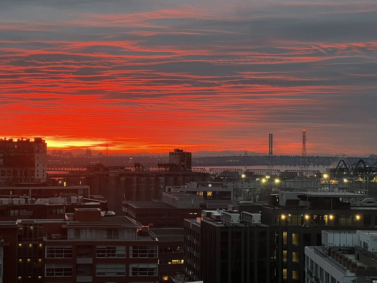 GM Bitcoiners, the sun is up over Sutton Mtn, Quebec and Jay Peak, Vermont, as seen from Montreal