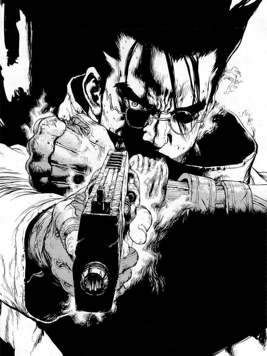 DanKantori's tweet image. Trigun illustration drawn by Boichi.