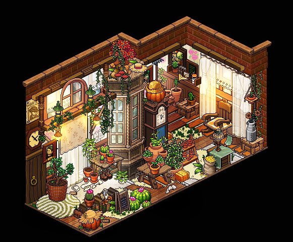 🪴🌿🌼
Cottage House interior 
Build on <a href="/habboxfrance/">Habbox</a> 
#retrobuild