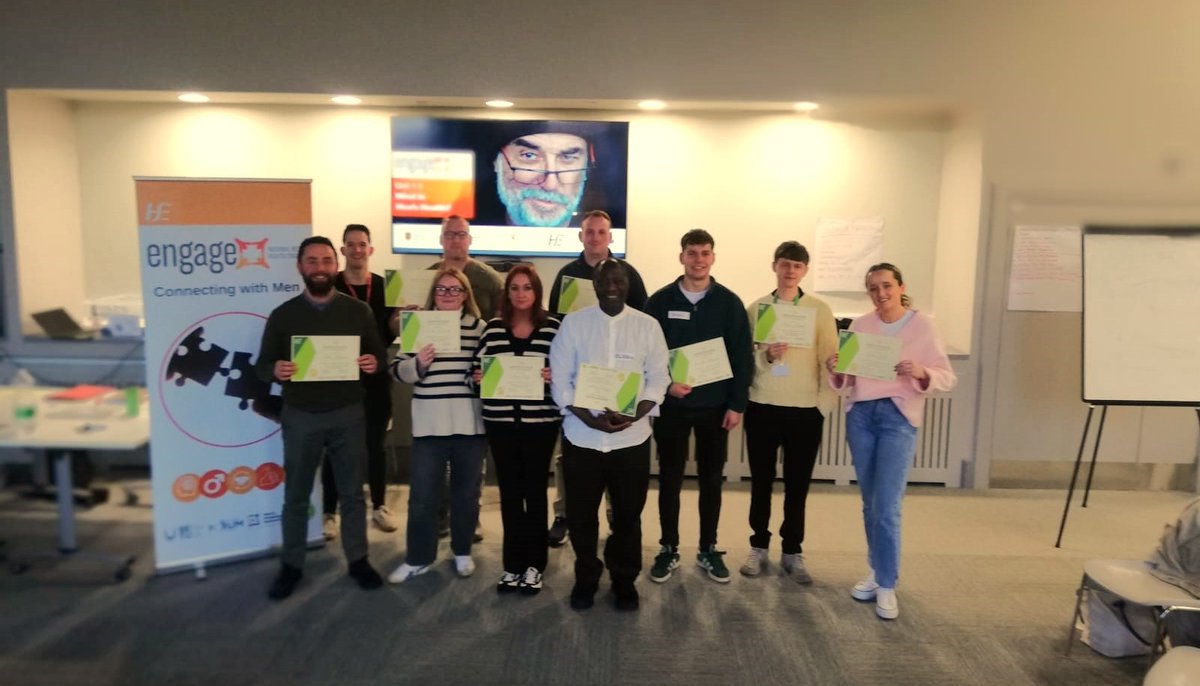 HSE CHO DNCC (@hsechodncc) on Twitter photo 🎉 Congratulations to all who successfully completed the Engage - Connecting with Men workshop last week for International Mens Day. Helping men take control of their own health & wellbeing <a href="/HsehealthW/">HSE Health & Wellbeing</a> <a href="/MensNetworkIE/">Men's Development Network</a> <a href="/MensHealthForum/">Men's Health Forum</a> <a href="/pkirwan28/">Paul Kirwan</a> 🎉 Congratulations to all who successfully completed the Engage - Connecting with Men workshop last week for International Mens Day. Helping men take control of their own health & wellbeing <a href="/HsehealthW/">HSE Health & Wellbeing</a> <a href="/MensNetworkIE/">Men's Development Network</a> <a href="/MensHealthForum/">Men's Health Forum</a> <a href="/pkirwan28/">Paul Kirwan</a>