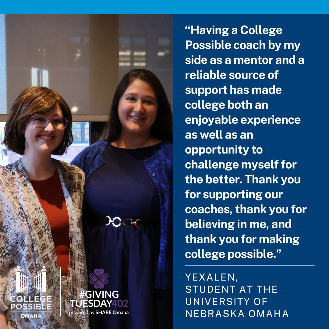 Meet Yexalen – your #GivingTuesday402 donations help students like her achieve their college dreams! 💙 

Give early and use donation code GIVINGTUESDAY to be counted among those who are taking action to support students like Yexalen: bit.ly/462hl0q