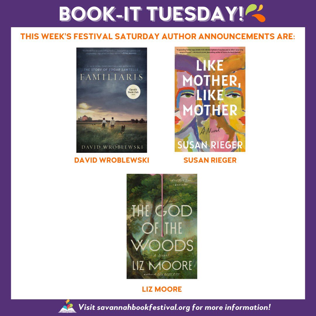 As a special Thanksgiving treat, we are excited to announce our final three Festival Saturday authors! 📚🦃 All book summaries are on our Meet the Author page on our website (link in bio). 

#SBF2025 #savannahgeorgia