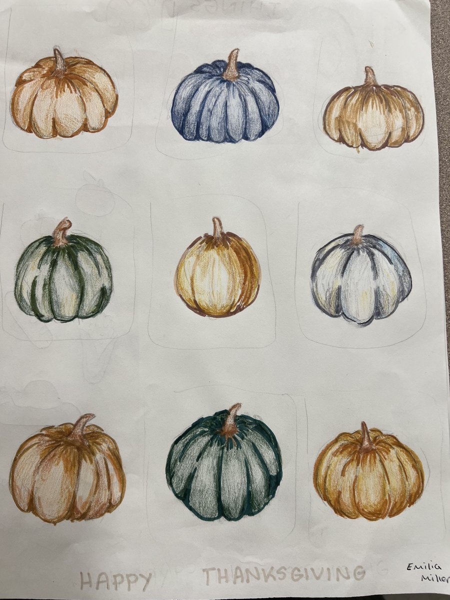 kuzminart's tweet photo. Applied Arts and Design 1 Thanksgiving cards!  Hand drawn and they look fabulous! Blessings to all!  ⁦@MTPSpride⁩ ⁦@DrRinellaMTPS⁩ ⁦@MTPSRasmussen⁩ https://t.co/rt5LNBxkjb