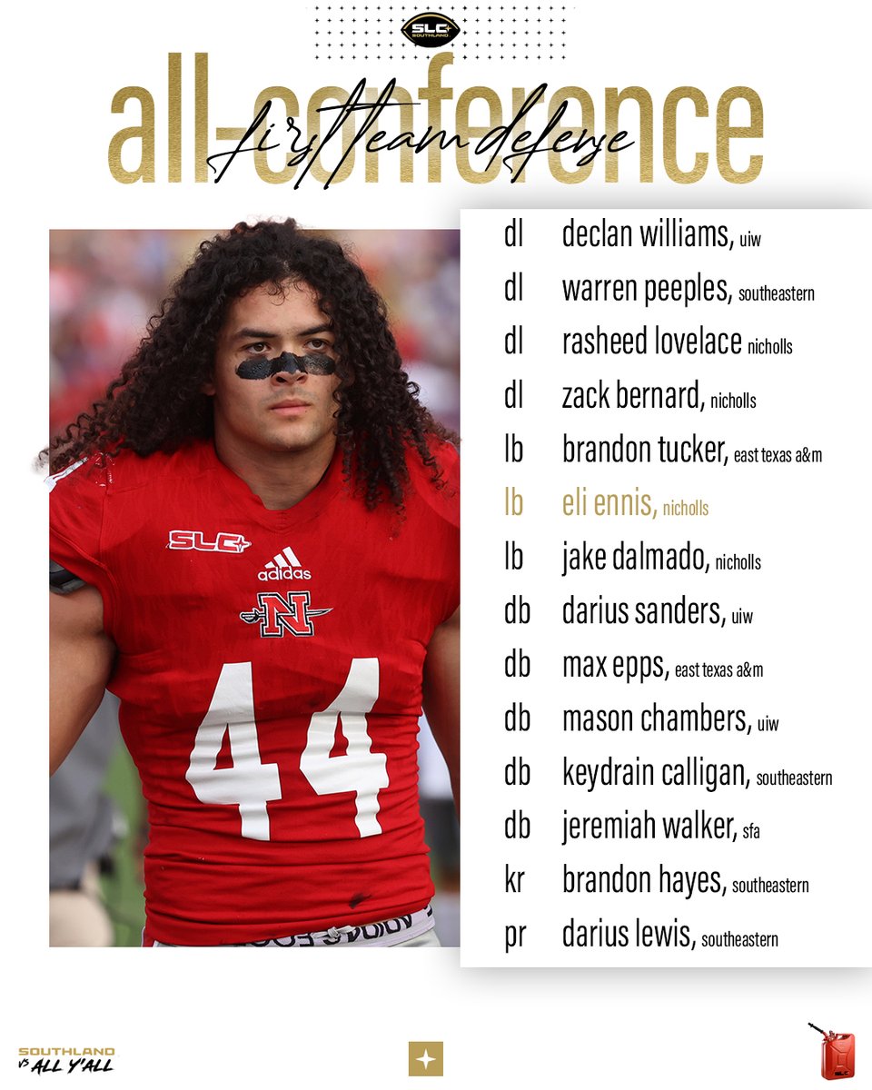 Introducing your 2024 Southland Football All-Conference First Team!

#GTL