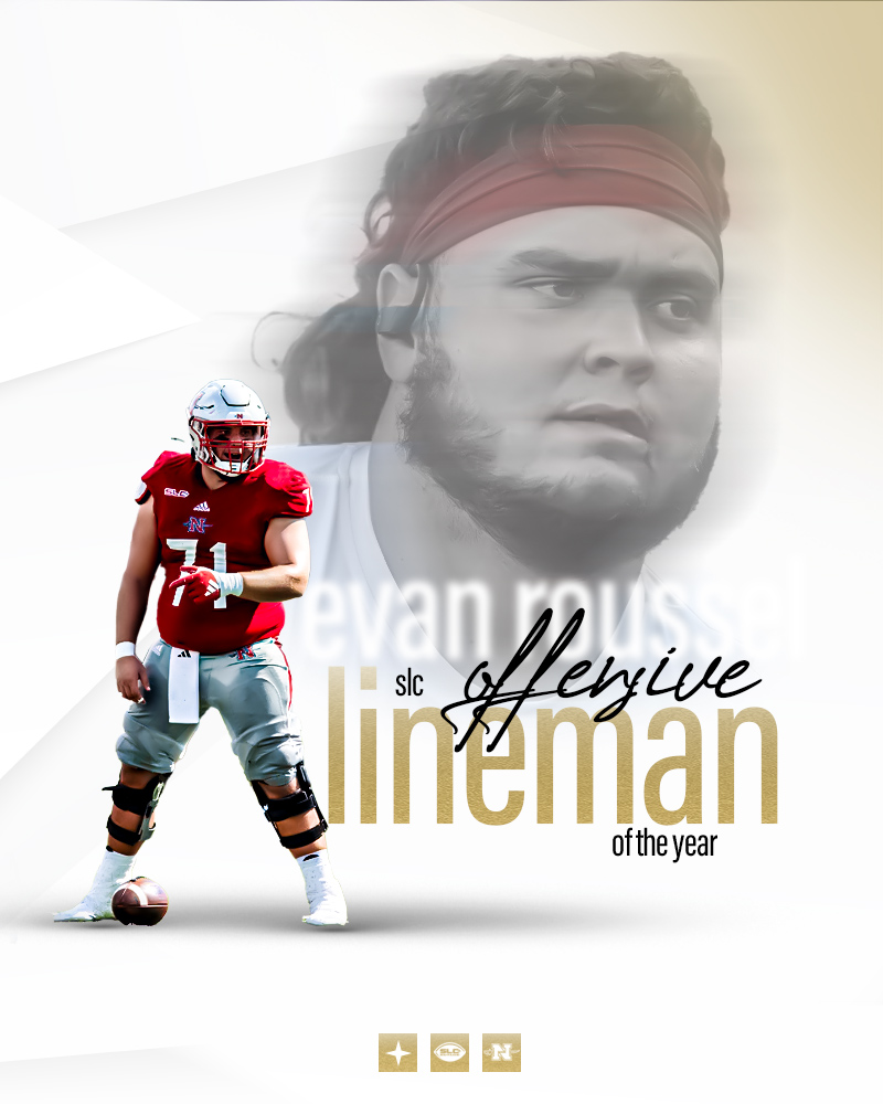 The 2024 Southland Football Offensive Lineman of the Year:

Evan Roussel, Nicholls

#GTL