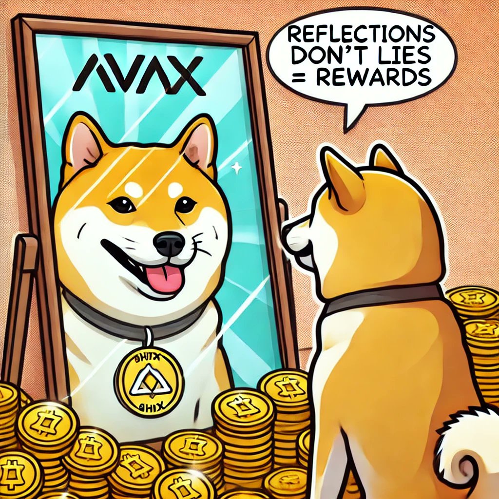 💎 SHIBX: The only doge that reflects! 🪞 Hold, earn, and let the mirror show your growing rewards. 🚀 #SHIBX #AVAX #ReflectionsRewards