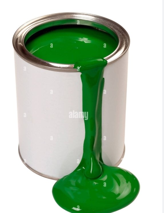 We are looking for any spare Paint 

We are looking for preferably green outdoor/ metal paint to cover our storage container and 2ton x 5 planters. 
Can anyone help us ?