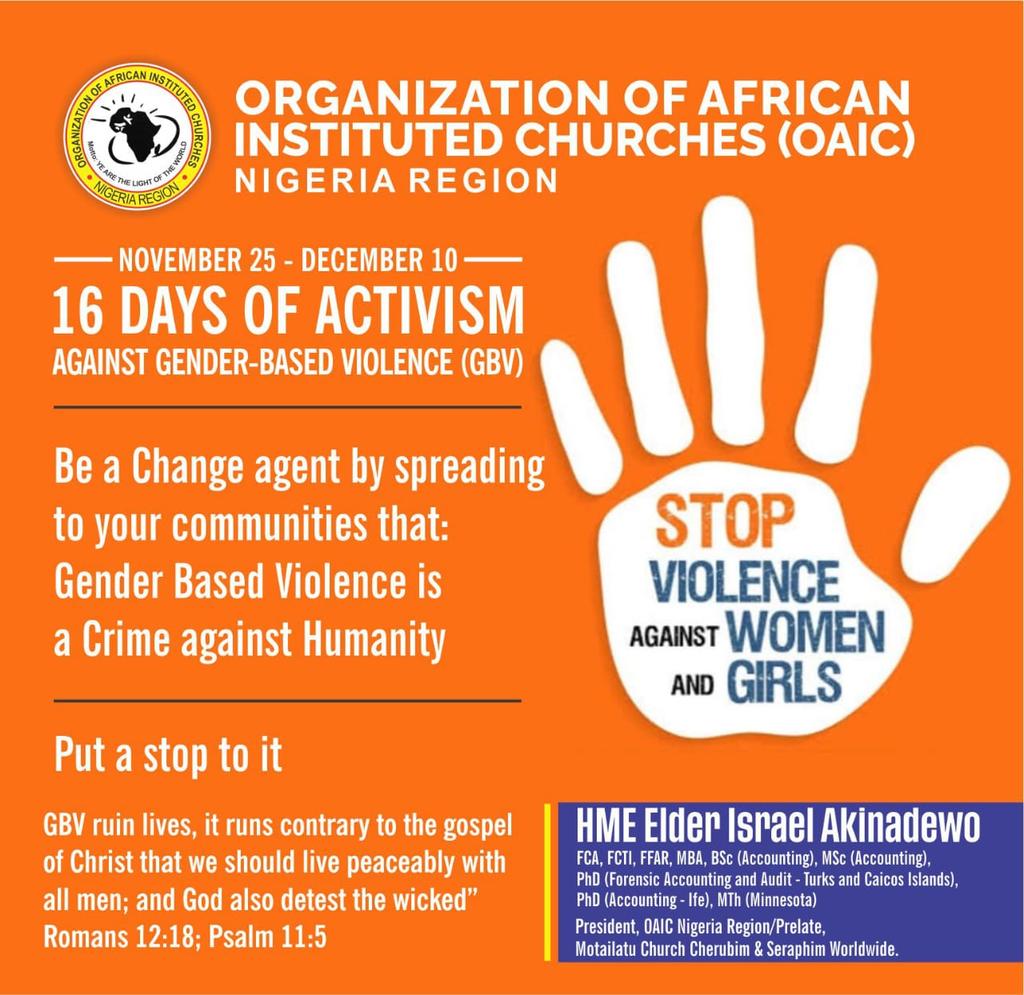 Churches have joined the fight against GBV. We need more religious leaders to join the fight.