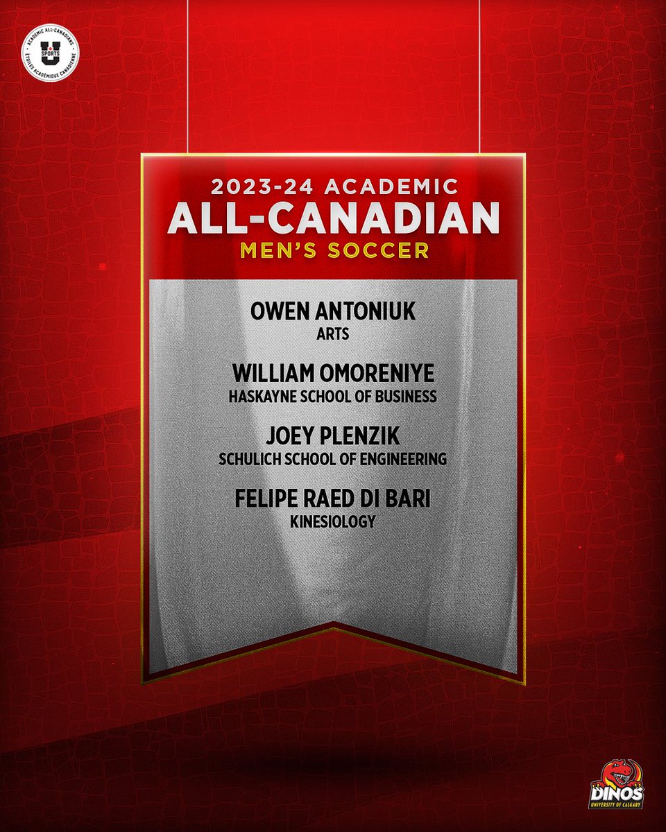 Scoring goals on the field and in the classroom!

Congrats to our Academic All-Canadians from 2023-24!

#GoDinos