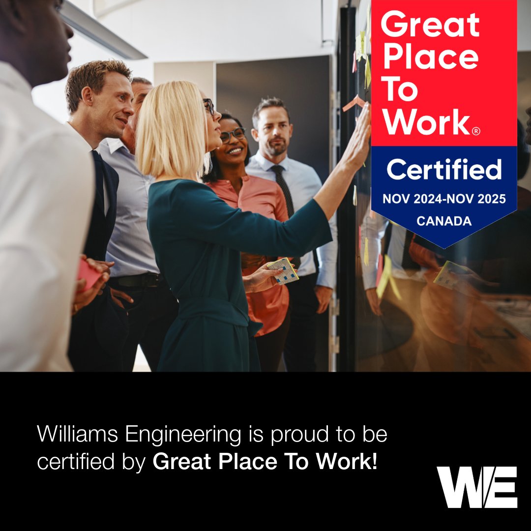 We are honoured to announce that we have been certified by Great Place To Work.

By earning this recognition, it is evident that WE stand out as a top company to work for.  This would not be possible without our amazing team.

For more: williamsengineering.com/williams-engin…

#brightenlives