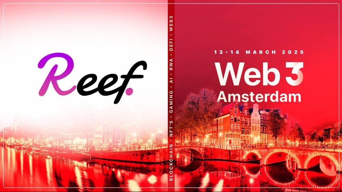 🚨 We’re thrilled to announce <a href="/Reef_Chain/">🐠 Reef</a> as a Bronze Sponsor for Web3 Amsterdam!

🐠 Join us in making Web3 easy, accessible, and smooth for the next waver users with Reef Chain, the blockchain for new people!