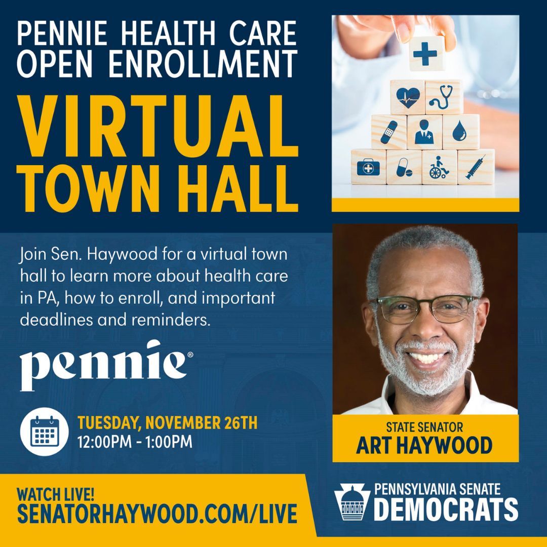 Tune in TODAY! Learn how you can get affordable health insurance. Stream live at SenatorHaywood.com