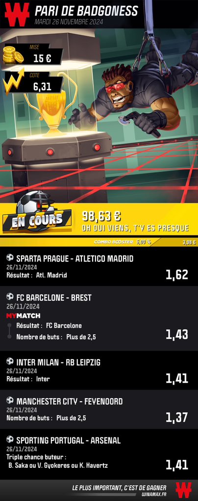MonstroPronoo's tweet photo. 🚨 Soirée #LigueDesChampions 

 Mon petit ticket fun du jour 🫶🏻

Bon j’ai quand même peur de L’Atletico , c’est un peu l’équipe que je joue jamais il sont trop aléatoire 😅

#TeamParieur https://t.co/z3RM55UK8v
