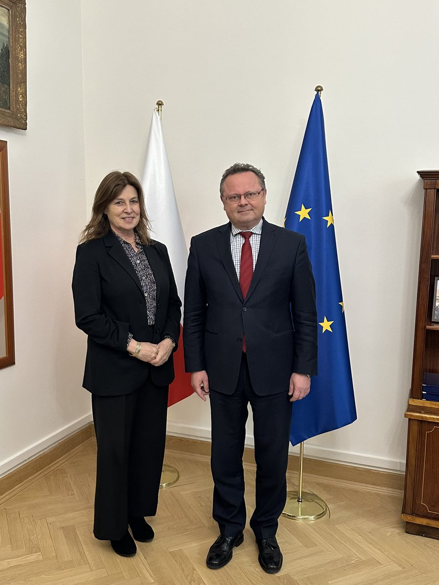 An important and productive dialogue with the Deputy Foreign minister @Andrzey Szejna. 
We discussed the situation in the Middle East, in Europe and ways to strengthen our bilateral ties. 
I stressed the need for the international community to increase the pressure on Iran and