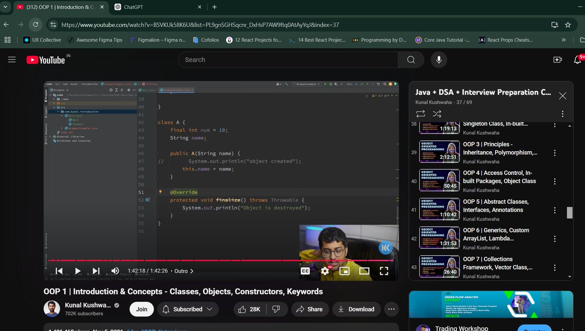 devscanlain's tweet image. Ended The Day with Nice and up to the mark explanation of OOPS 1🫡 @kunalstwt