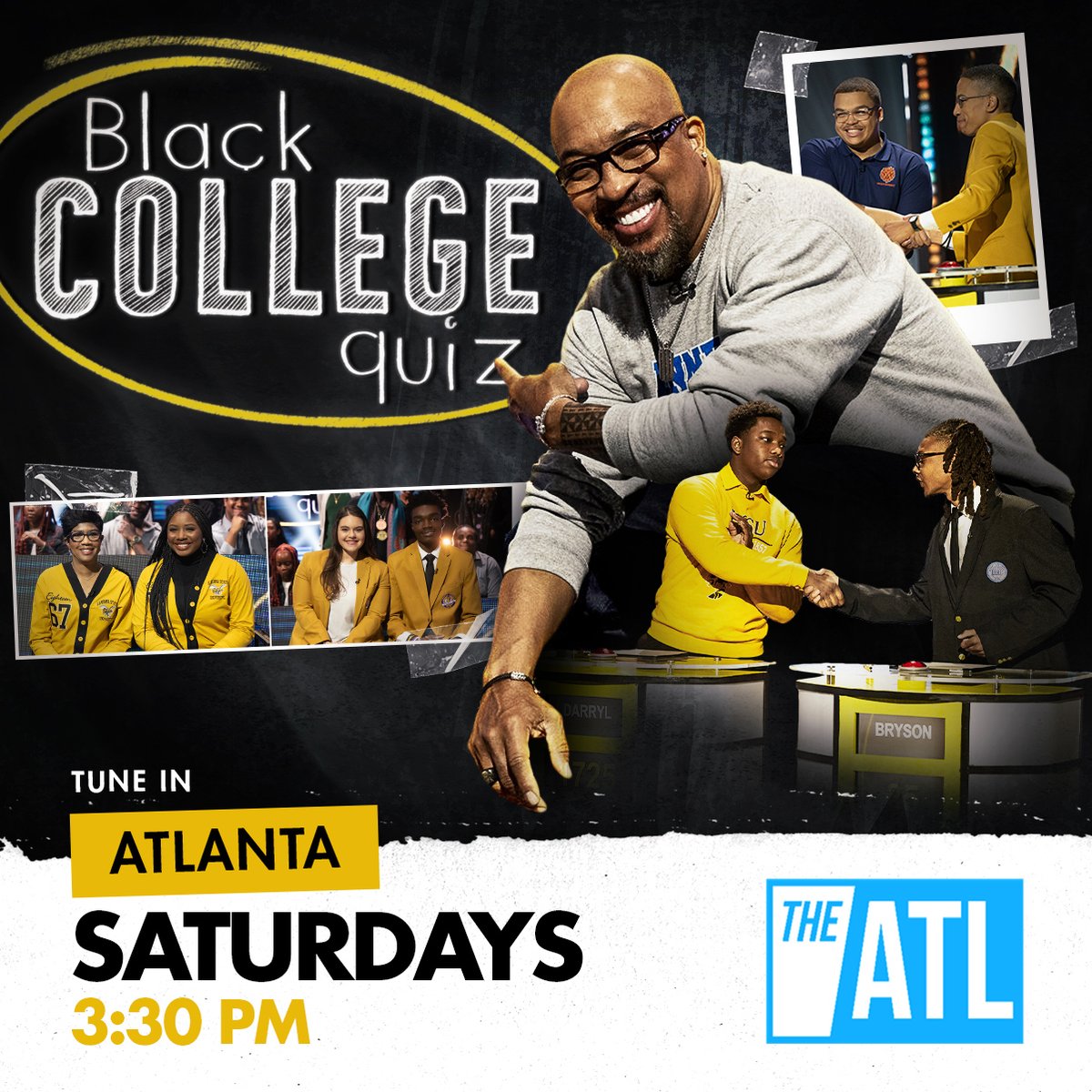 BlkCollegeQuiz's tweet photo. Test your smarts &amp; catch the excitement of @BlkCollegeQuiz #Atlanta #Dallas #SanFrancisco &amp; #StLouis! Students from HBCU's go head-to-head in the ultimate battle of wits. Tune in, tell a friend, and watch the magic unfold! #BlackCollegeQuiz #weeklycompetition #games how #quizshow https://t.co/WCMR2gDQMT
