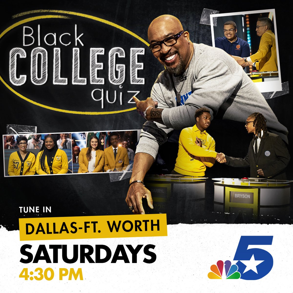 BlkCollegeQuiz's tweet photo. Test your smarts &amp; catch the excitement of @BlkCollegeQuiz #Atlanta #Dallas #SanFrancisco &amp; #StLouis! Students from HBCU's go head-to-head in the ultimate battle of wits. Tune in, tell a friend, and watch the magic unfold! #BlackCollegeQuiz #weeklycompetition #games how #quizshow https://t.co/WCMR2gDQMT