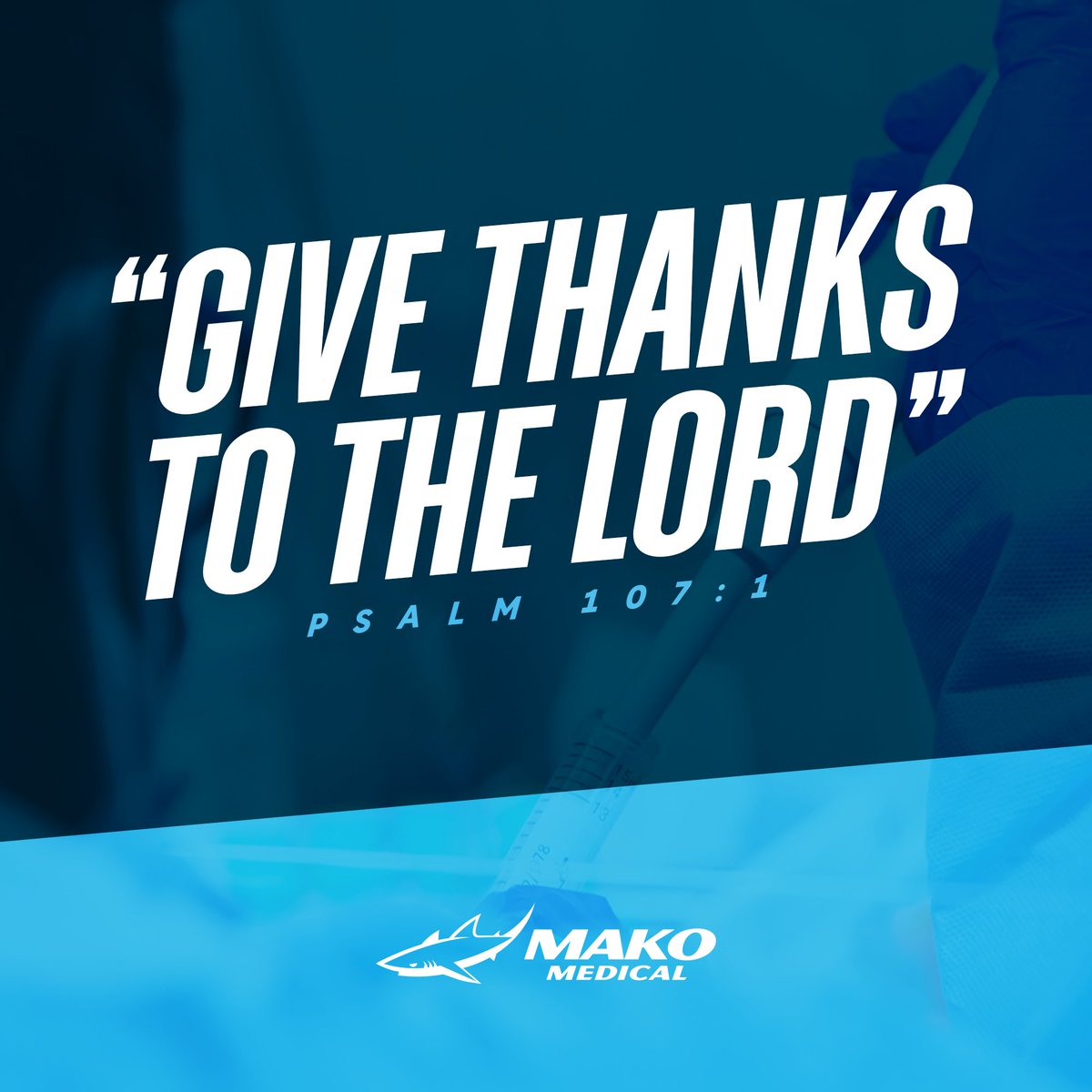 In this season of gratitude, we reflect on the blessings we’ve received and the opportunity to serve others. 'Give thanks to the Lord, for He is good; His love endures forever.' – Psalm 107:1. Wishing you and yours a Thanksgiving filled with love and joy. 🍁🙏 #MAKOMedical