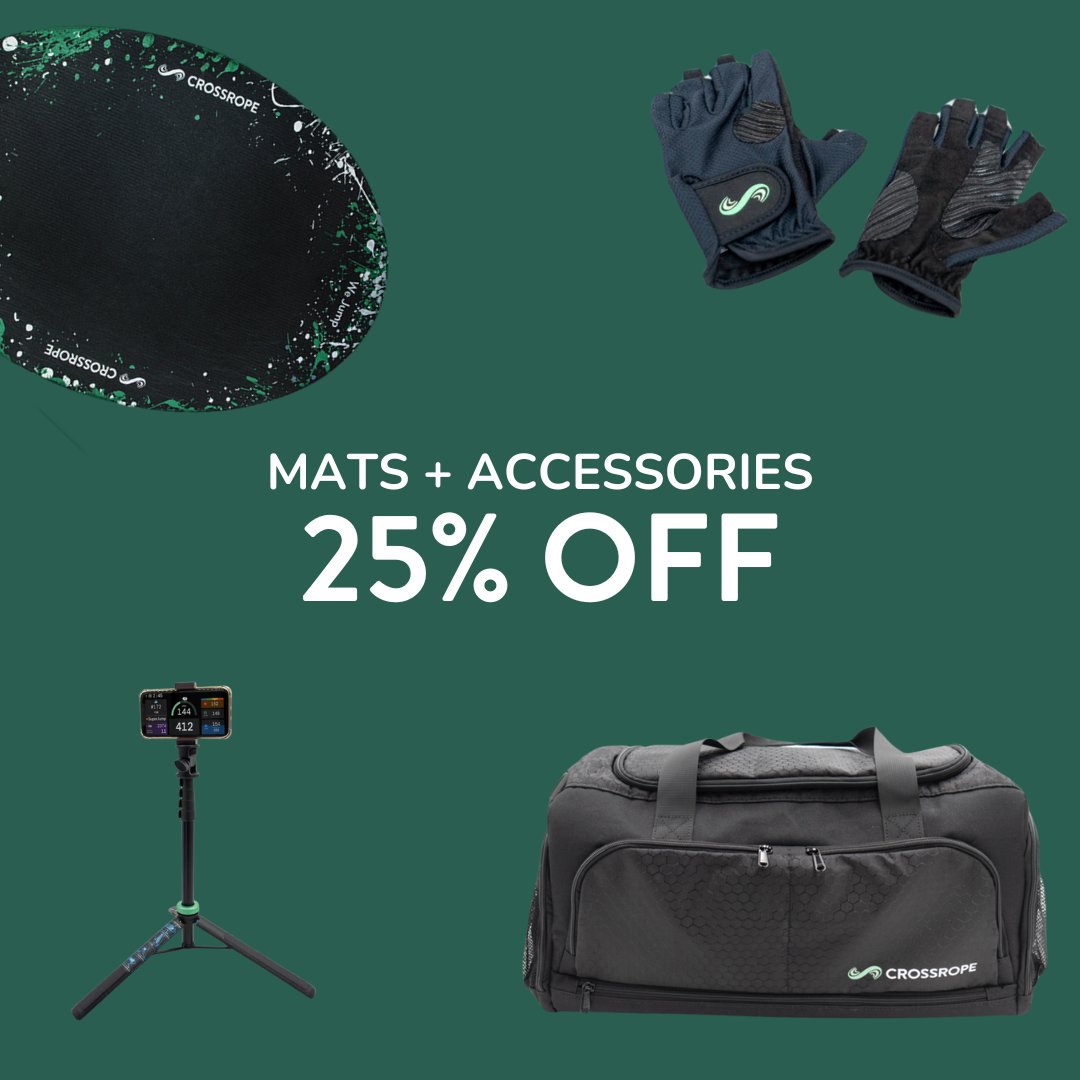 💥 Black Friday is here! 💥

Take 25% off all Mats + Accessories and create the perfect space for your workouts: crossrope.com/collections/ju…