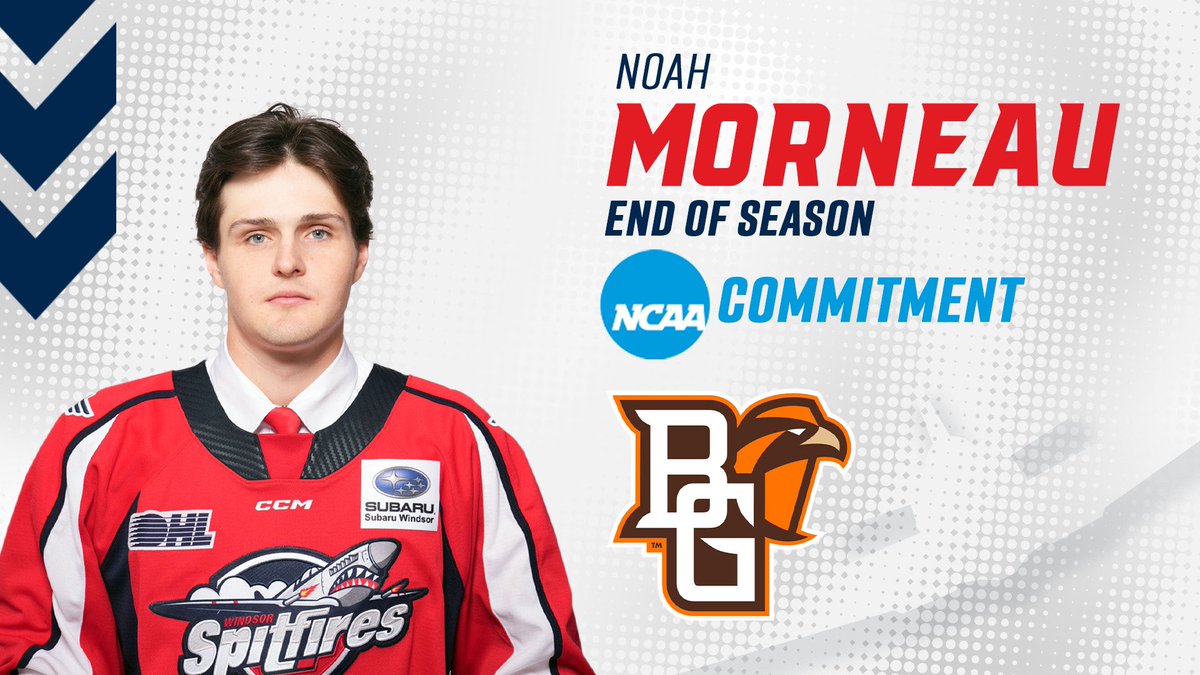 NEWS:

Noah Morneau Commits to Bowling Green State University!

📰: windsorspitfires.com

#WindsorSpitfires