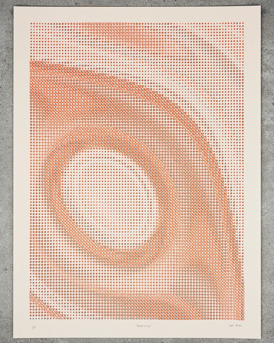 idrawpenplotter's tweet image. Squid @kraakefingar
A3 - 240gsm paper - two colour
Pigma Micron - ow.ly/EoVO50Uennx
Black / Orange
#idrawpenplotter #generativeart #uunatek #monochromatic #ink #bnwlovers #procedural #penplotter #mono #pigma #pigmamicron #dark #moire #lines #3d #lamy #lamysafari