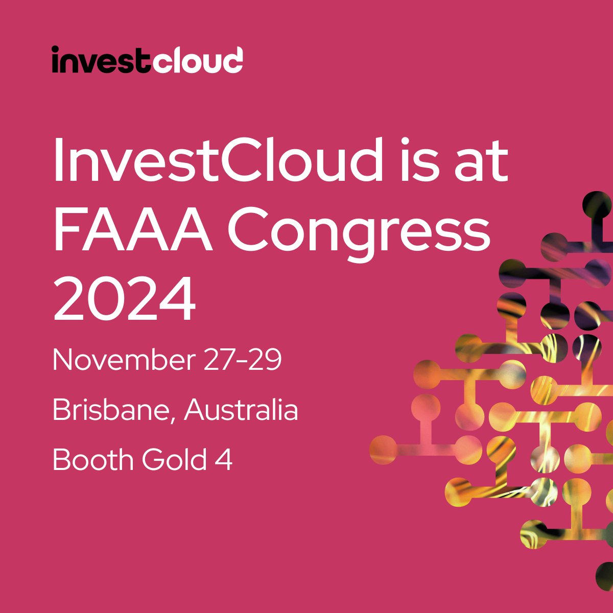 InvestCloud will be at the FAAA Congress 2024 in Brisbane, November 27-29. Visit our booth to see how our digital solutions are transforming wealth and investment management, empowering advisors to deliver exceptional client experiences. #FAAACongress2024 #InvestCloud