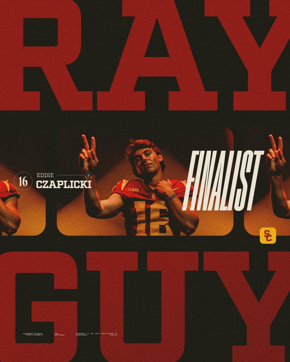 USC Football ✌️ (@uscfb) on Twitter photo EDDIE EDDIE EDDIE ‼️👟✌️ 
<a href="/EddieCzaplicki/">Eddie Czaplicki</a> is officially a <a href="/RayGuyAward/">Ray Guy Award</a> finalist! 🔥 EDDIE EDDIE EDDIE ‼️👟✌️ 
<a href="/EddieCzaplicki/">Eddie Czaplicki</a> is officially a <a href="/RayGuyAward/">Ray Guy Award</a> finalist! 🔥