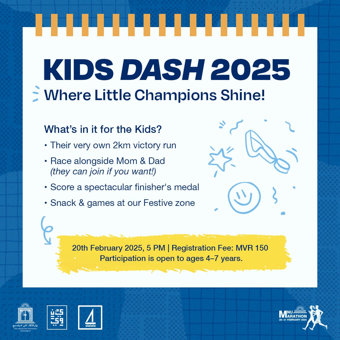 Get ready for the Kids Dash on Feb 20th! 🎉 2KM of pure joy for ages 4-7 (parents can join too)! 🏃‍♂️✨ Medals for all finishers plus a mini festival with treats &amp; more! 🌟 Tag a parent whose kid would love this! #MNUMarathon2025 #KidsRun #FunRun
