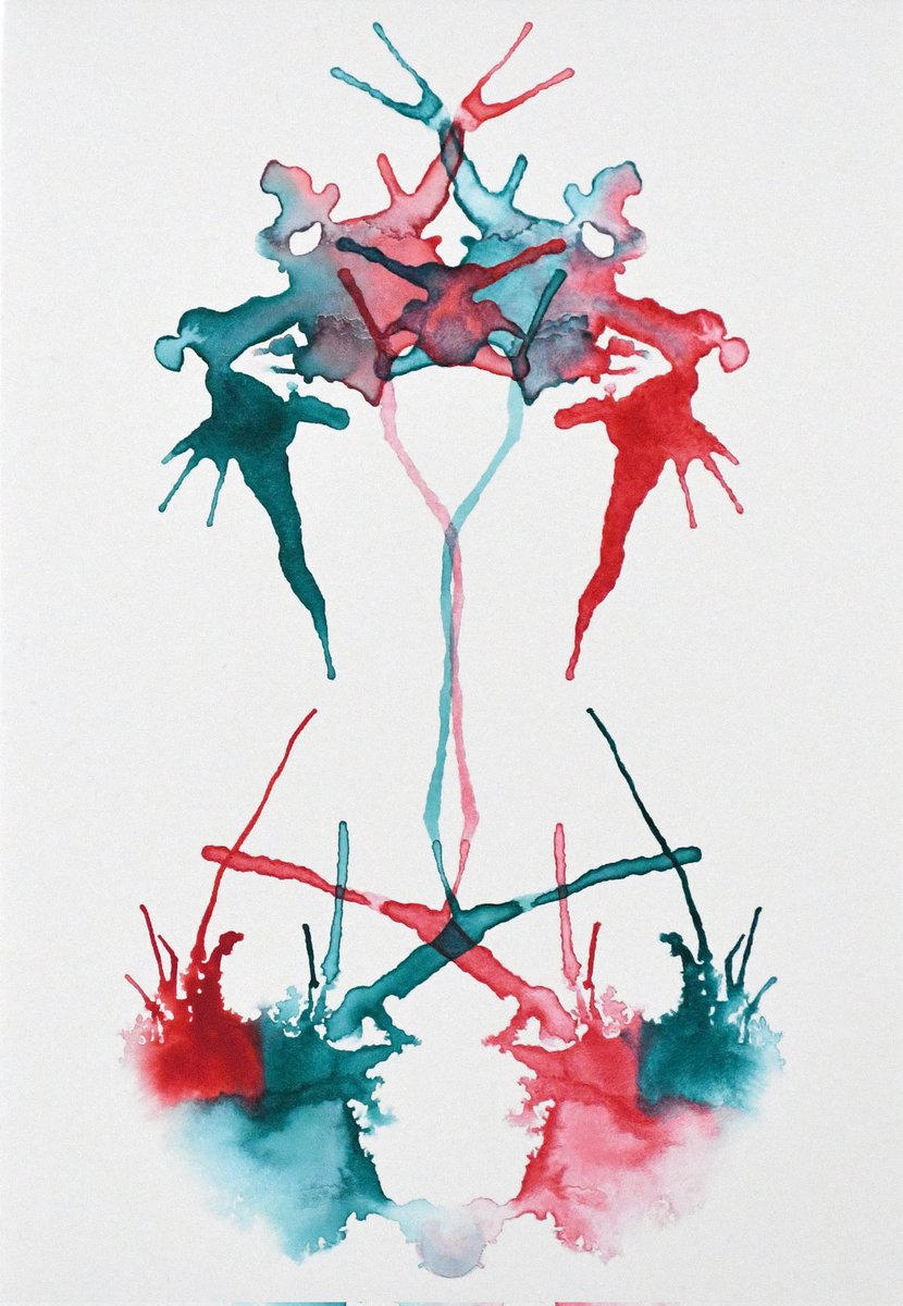 「べつにシリーズにしているつもりはないんだけど、垂らした絵の具と描いた絵の具が一つ」|Naoya Ohtaniのイラスト