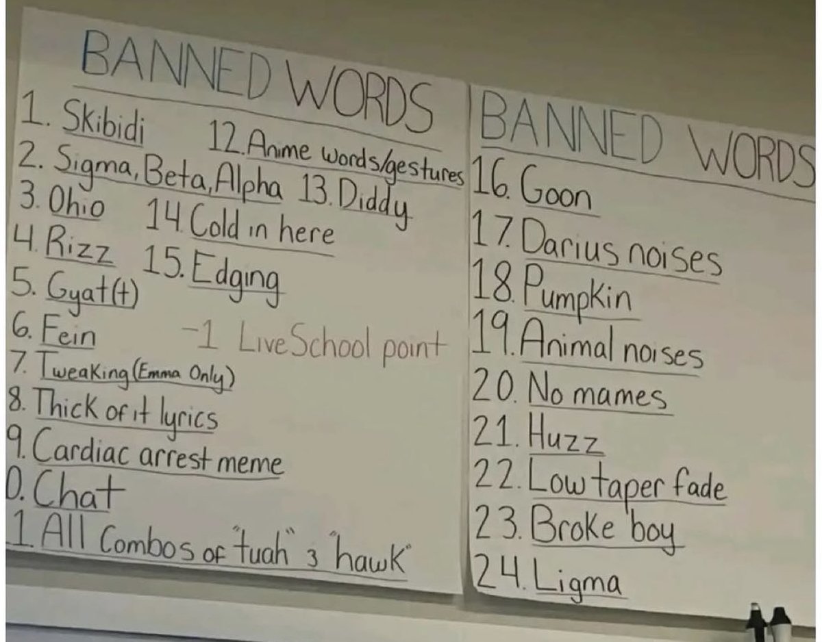 BushidoToken's tweet image. Banned words for the SOC