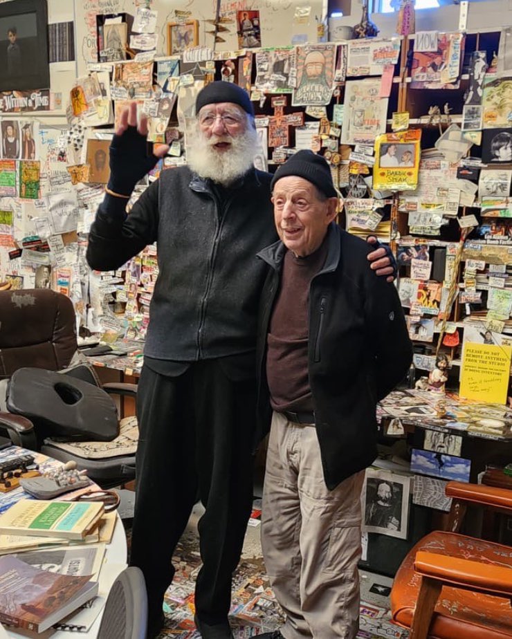 Philip Glass (@philipglass) on Twitter photo Philip Glass and Godfrey Reggio, Nov 2024 Philip Glass and Godfrey Reggio, Nov 2024