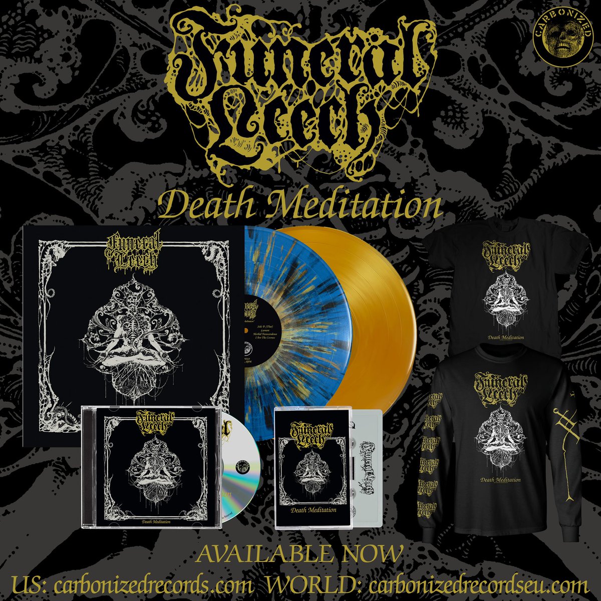 Carbon_Forms's tweet photo. @FuneralLeech second album, “The Illusion of Time”, was our next release on April 5th, almost four years to the date of their monumental first record, “Death Meditation”. Retrospective Post Text continued in comments. #funeralleech https://t.co/tnLTQSlS9M