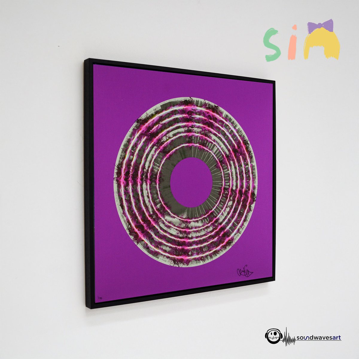 Sia's tweet image. Sia got to sign these beautiful @Soundwaves_Art prints of Unstoppable earlier this year 🥰 A few prints are still available, and proceeds go towards @SweetRelief, which helps give financial assistance to those in the music industry 🎶 soundwavesartfoundation.com/collections/sia - Team Sia