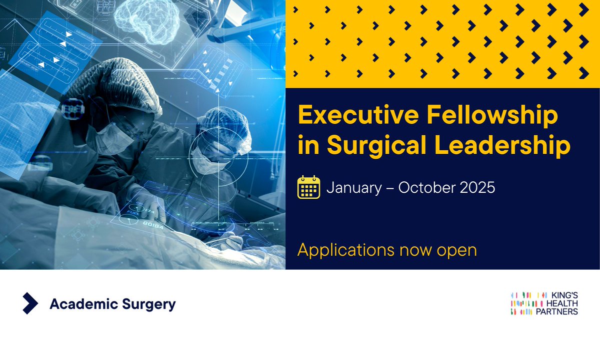 ⏰ Time's running out to apply for the Executive Fellowship in Surgical Leadership! Join our 2025 cohort and get the skills you need to innovate, lead, and navigate change to transform your own clinical practice.

📅 Apply by Tuesday 10 December ▶ lnkd.in/eqgyBnNT