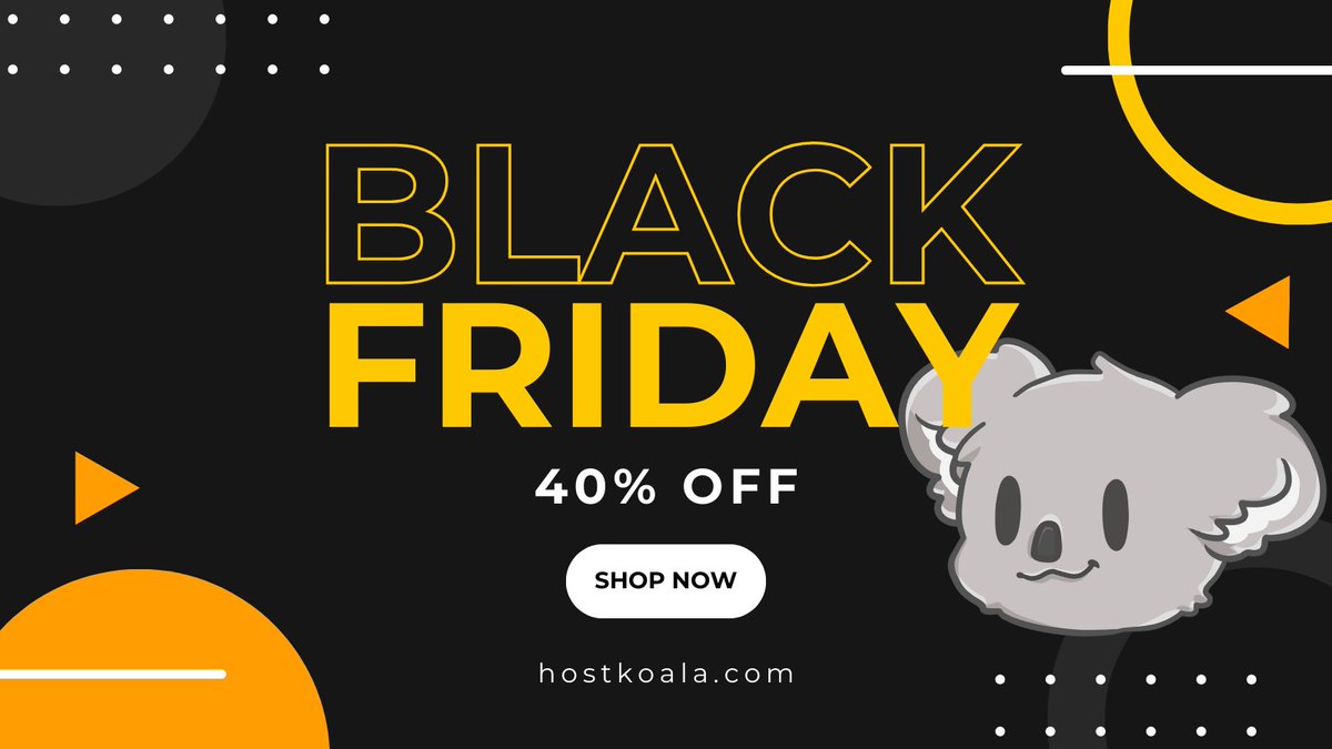 HostKoala's tweet photo. It's #BLACKFRIDAY with https://t.co/l4qyswA6Js again ! Get a 40% RECURRING DISCOUNT on ANY #Web #Hosting plan with us ! Use coupon code "BF2024" to get this awesome offer while it lasts ! #wordpress #nvme #ssd https://t.co/l4qyswA6Js https://t.co/TzIac4d9hz