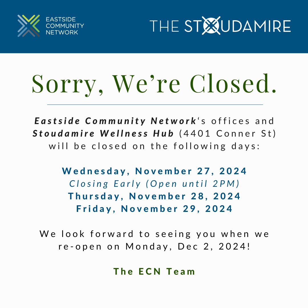 ECN will be closed 2PM Wednesday (Nov 27) through the end of the week. See you back here on Monday!