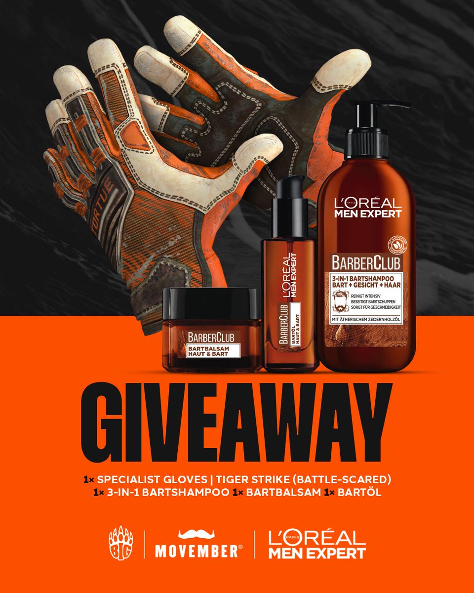 ᵂᴱᴿᴮᵁᴺᴳ 
Zusammen mit L'Oréal Men Expert verlosen wir ein Paket bestehend aus Specialist Gloves, 3-in-1 Bartshampoo, Bartbalsam und Bartöl. 🧔🧴

Teilnahme:  
✅ BIG folgen, einen Freund markieren und den Beitrag reposten  

#GROWBIG #LOREALMENEXPERTDE #MOVEMBER
