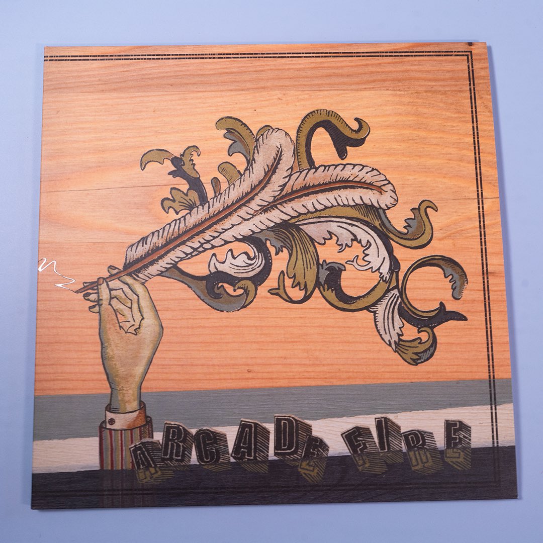 Arcade Fire’s ‘Funeral’ redefined indie music, weaving heartfelt emotion with orchestral richness to create a timeless masterpiece. We had the honour of crafting the album’s sleeve, incorporating subtle silver foil accents that add an eyecatching touch.