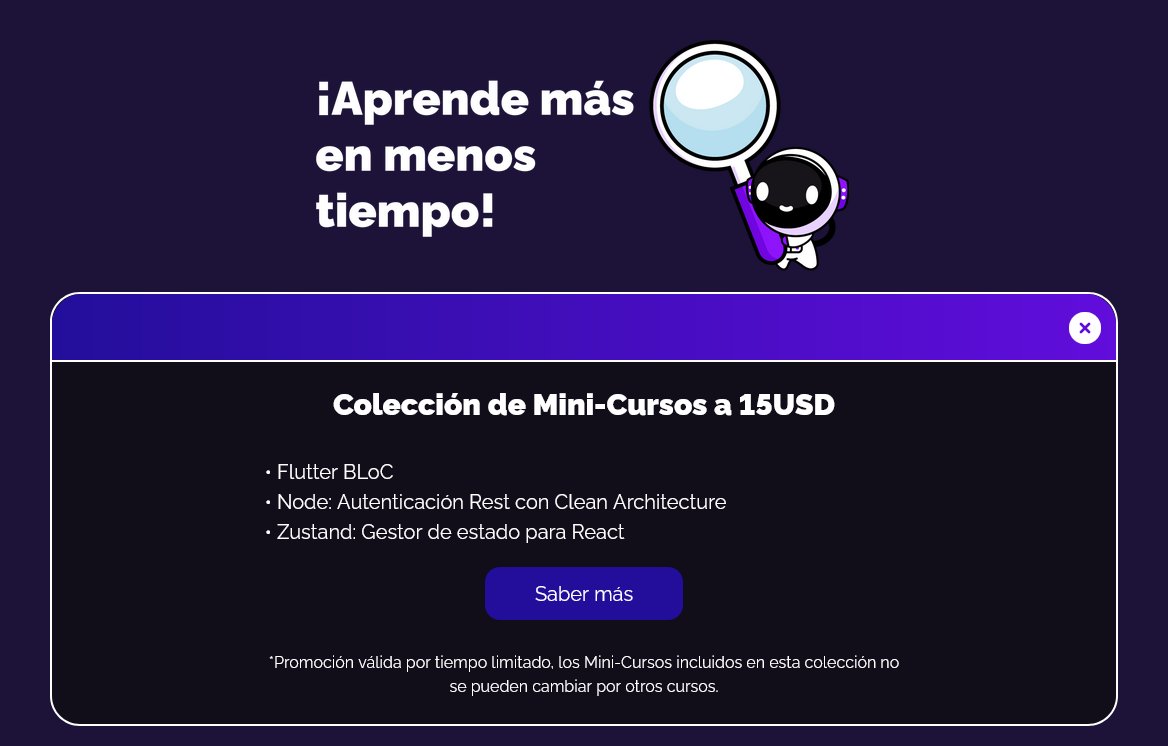 DevTalles's tweet image. 🔎¡Aprende Más en Menos tiempo: bundle de #MiniCursos!
👨🏻💻¡#FlutterBloC, #Node Autenticación Rest y #Zustand a $15 por los tres, PRECIO ESPECIAL en DevTalles!
Adquiérelo YA en: 👉🏻cursos.devtalles.com/bundles/Mini-c…
⌛️Únicamente POR TIEMPO LIMITADO, hasta el 29 de noviembre 9:00AM (GMT-6)🇲🇽
