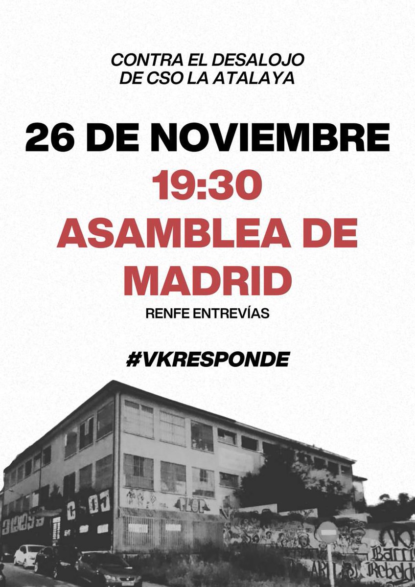 Luchar por nuestros espacios para luchar contra su mundo.

Esta tarde, todo el mundo a Vallekas: