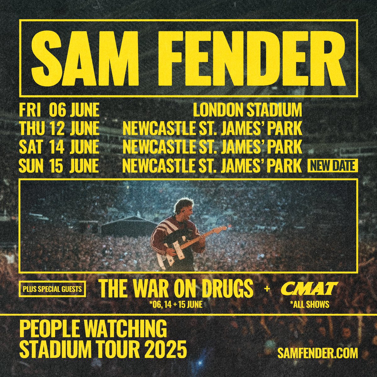 samfendermusic's tweet photo. Final Newcastle date added due to phenomenal demand!! Onsale Friday 9.30am 🤍🖤🤍 https://t.co/p7YzTZpaZ7
