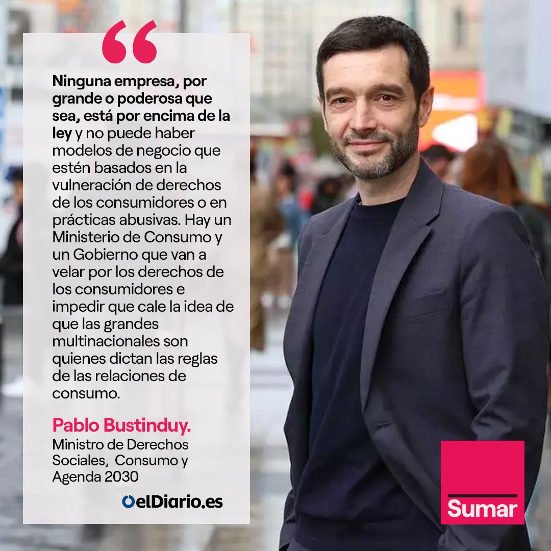 Hay grandes empresas que se han acostumbrado a ser quienes dictan las reglas en el mercado o a estar por encima de las leyes.

La sanción a estas aerolíneas es efectiva, firme e histórica.

🗞 Entrevista completa de <a href="/pbustinduy/">Pablo Bustinduy</a> en <a href="/eldiarioes/">elDiario.es</a> 👇
sumar.ink/3OpmLMj