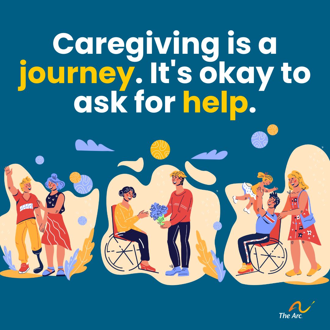 TheArcUS's tweet photo. Family caregivers give so much to support their loved ones, but focusing on self-care is important to prevent burnout. It’s OK to ask for help &amp; to take breaks when needed—a walk, a nap, or a few hours away. Your well-being matters too. #NationalFamilyCaregiversMonth https://t.co/B0ZXkmdsZ1