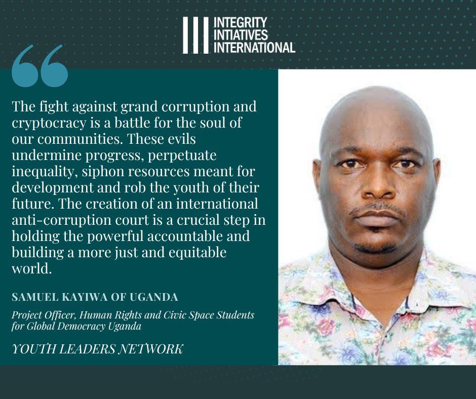 Integrity_IACC's tweet image. III's Youth Leaders Network of courageous activists from 🇻🇪🇿🇲🇱🇧🇵🇭🇳🇬🇲🇽 &amp;amp; more work to #FightCorruption.

Many are involved in the campaign for an #IACCourt. 

Join them in calling for
#IntegrityNow
#AccountabilityNow
#TransparencyNow
because #CorruptionKills &amp;amp; #WeDeserveBetter